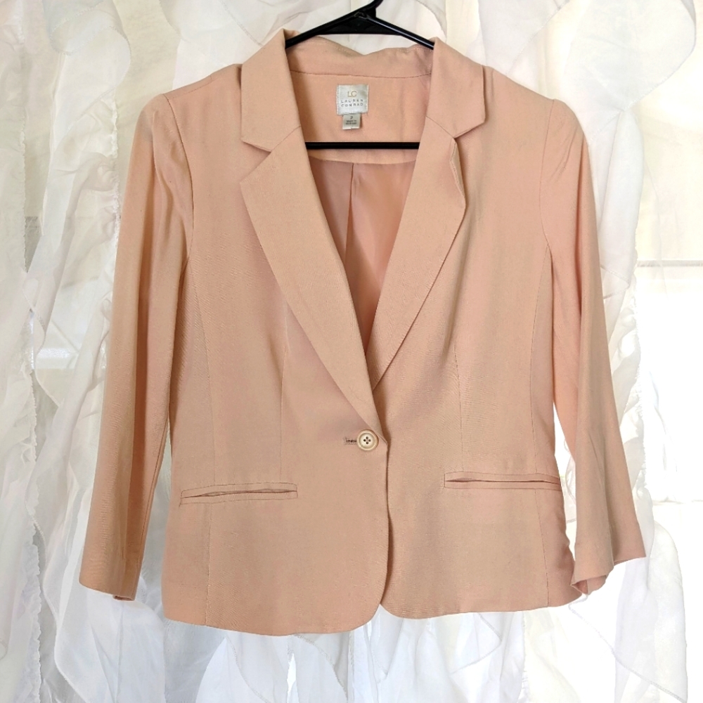 LC LAUREN CONRAD Jacket Blazer in Pink Size S